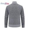 Cozy Up Pánska bunda jesenný a zimný trend pekný pánsky voľný voľný čas fleece sveter Univerzálny pletený sveter sveter na zips