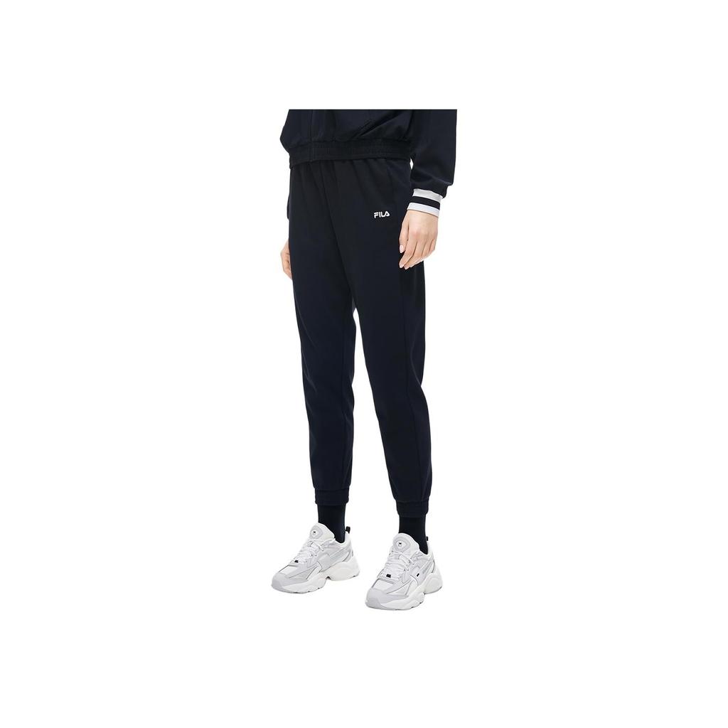 New FILA Knitted Sweatpants Women's Jet Black F11W229609FBK