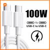 Xiaomi Dual USB C 100W PD Fast Charging Type C Cable For iPhone Air 17 16 15 Pro Max Samsung Xiaomi Redmi POCO HONOR Quick Charge Cable