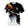 Plus Size Men Tie Dye 3D Print T-shirts Fashion Tees Beachwear Stretch Polyester Sports Short Sleeve Tops