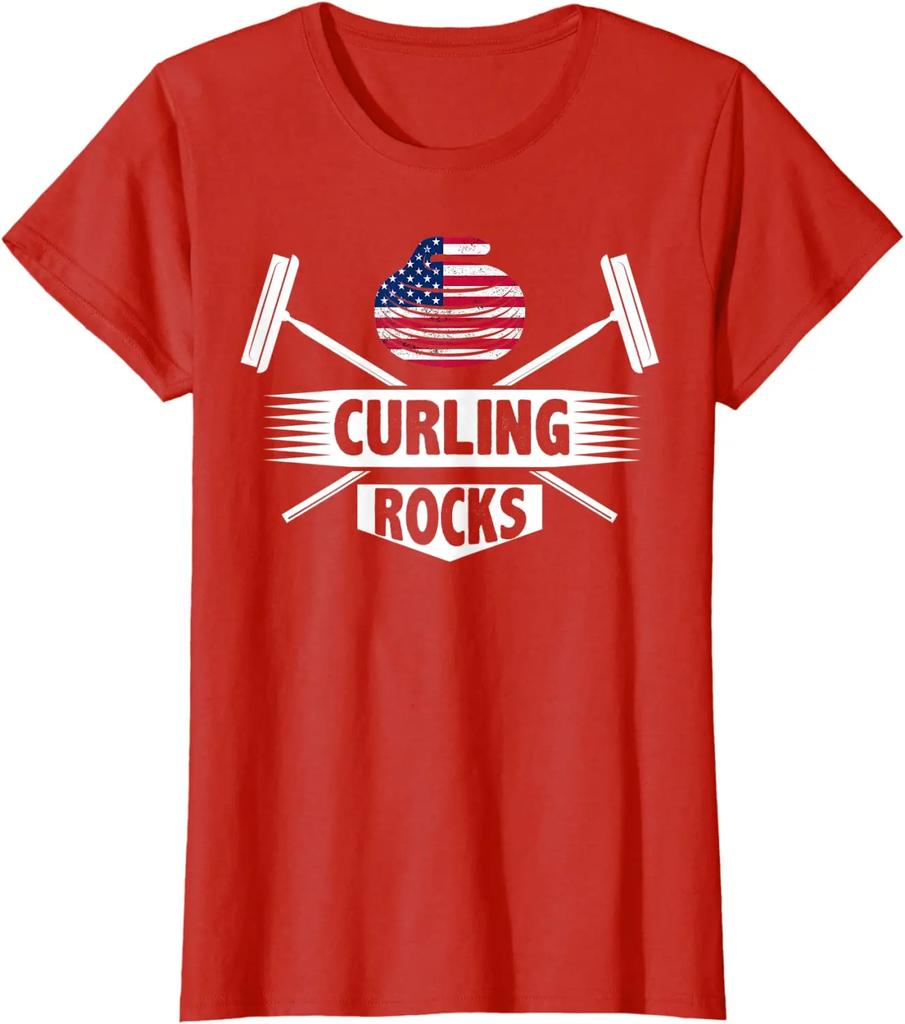 Curling Stones Morsom Curlingstein Gave til Curlere T-skjorte Premium Bomull Kort Erme Rund Hals Herre T-skjorte Ny S3XL