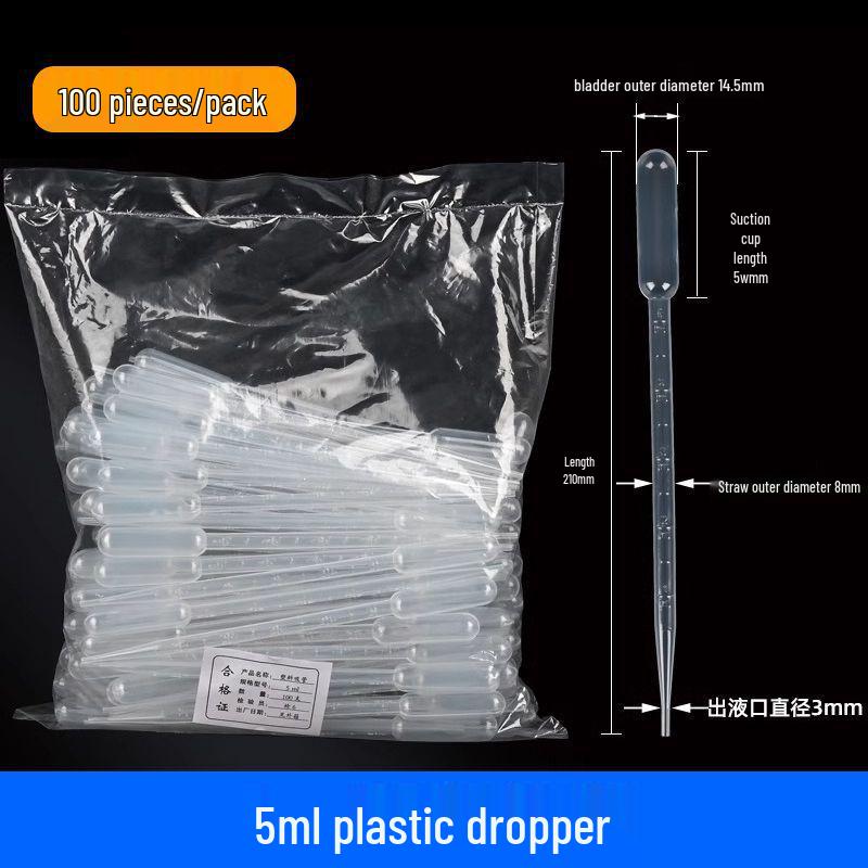 Disposable Plastic Dropper Pipettes 1ml, 2ml, 3ml, 5ml (100pcs)