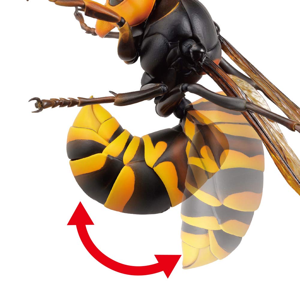Kaiyodo Rebogio Giant Hornet, Approximately 180mm in Length, PVC & ABS, Painted, Movable Figure, Resale, RG004S