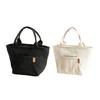 Canvas Lunch Bag Insulated Lunch Toted Bag Lunch Box Container Coolers Bag Reusable with Front Pockets for Women Men Gifts