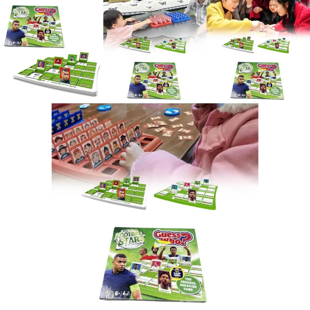 World Football Stars Guess Who Family Interactive Card Game With Plastic Material For Kids Indoor Play