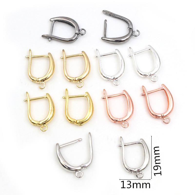 10pcs 3-Styles Gold Color French Earring Hooks Lever Back Open Loop Setting for DIY Earring Clips Clasp Jewelry Making Findings