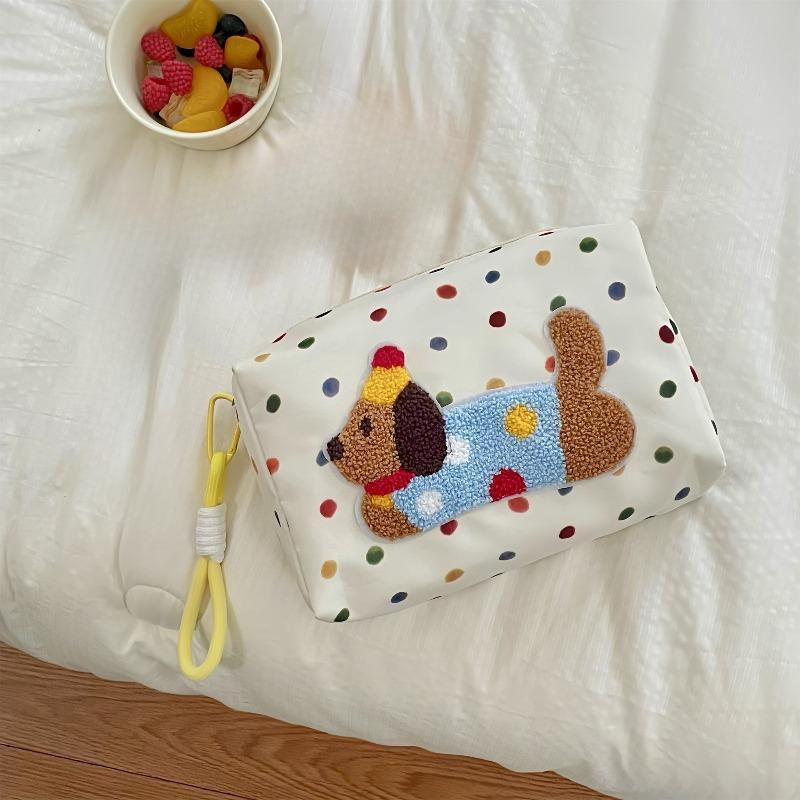 

Portable and Versatile Cartoon Cute Embroidered Cosmetic Bag Travel Storage Bag Finishing Bag Handbag Shopping Clutch