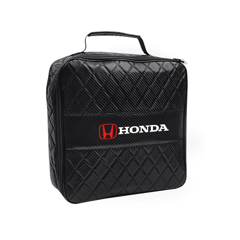 Car Leather Storage Bag High-capacity Auto Trunk Handbag For Honda Civic Accord Crosstour Spirior Odyssey Avancier UR-V Sienna