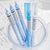 5pcs Gradient Blue Color Gel Pen for Kids Simplicity Korean Fashion Stationery Gel Pen Student 0.5mm Smooth Ink Scrapbook Pen