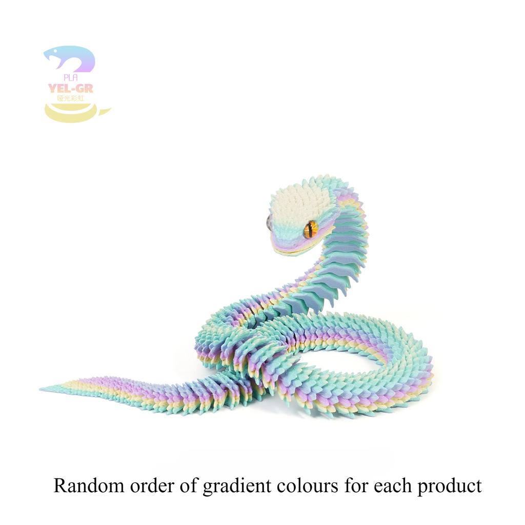 3D Printed Snake Rotatable Joints Snake Figurines Home Office Desktop Crafts Ornament Creative Home Garden Landscape DIY Animal