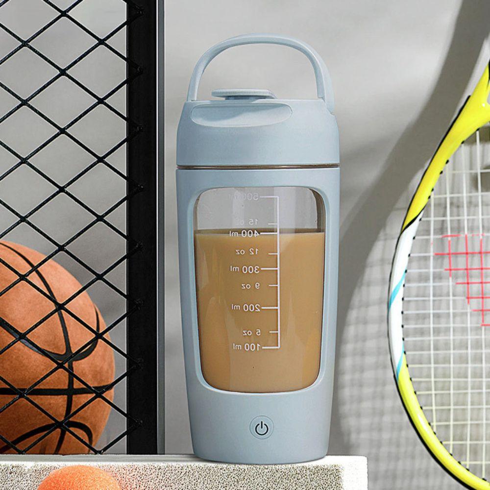 Drinkware Automatic Electric Mixing Cup with Powder Box Scaled Stirring Cup 650ml Plastic Blend Cup Exercise