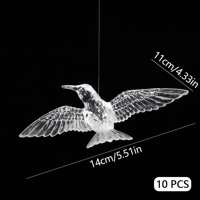 Creative Acrylic Hummingbird Wedding Transparent Crystal Bird Decoration Pendant