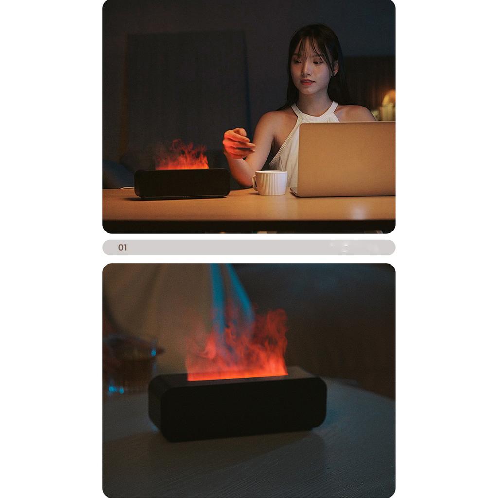 Music Pickup Rhythm Flame Aromatherapy Machine Home Gaming Room Voice-controlled Desktop Spray Humidifier