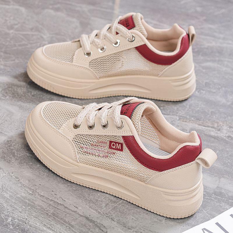 Shoes Women's Summer Single Net Little White Shoes Breathable Thin Flat Bottom Versatile Casual Sports Board Shoes