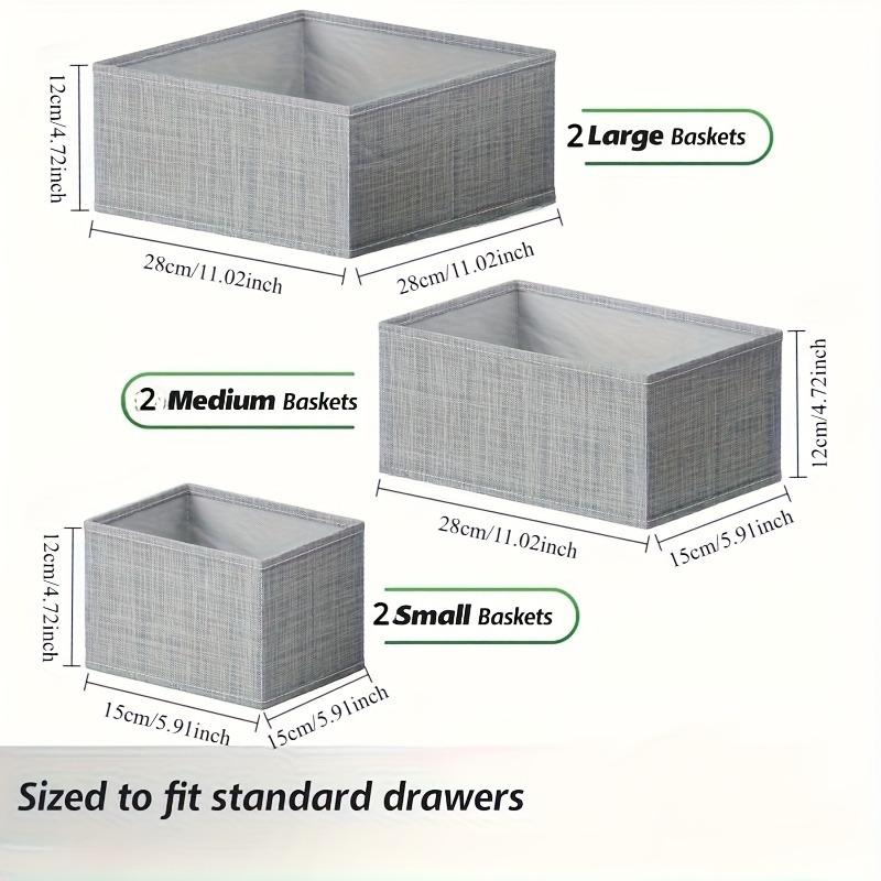6-Piece Dreamy Drawer Organizers! Multi-Compartment Magic Bins -Tidy Kids' Clothes&Nursery Chaos.Space-Saving, Durable&Stylish.