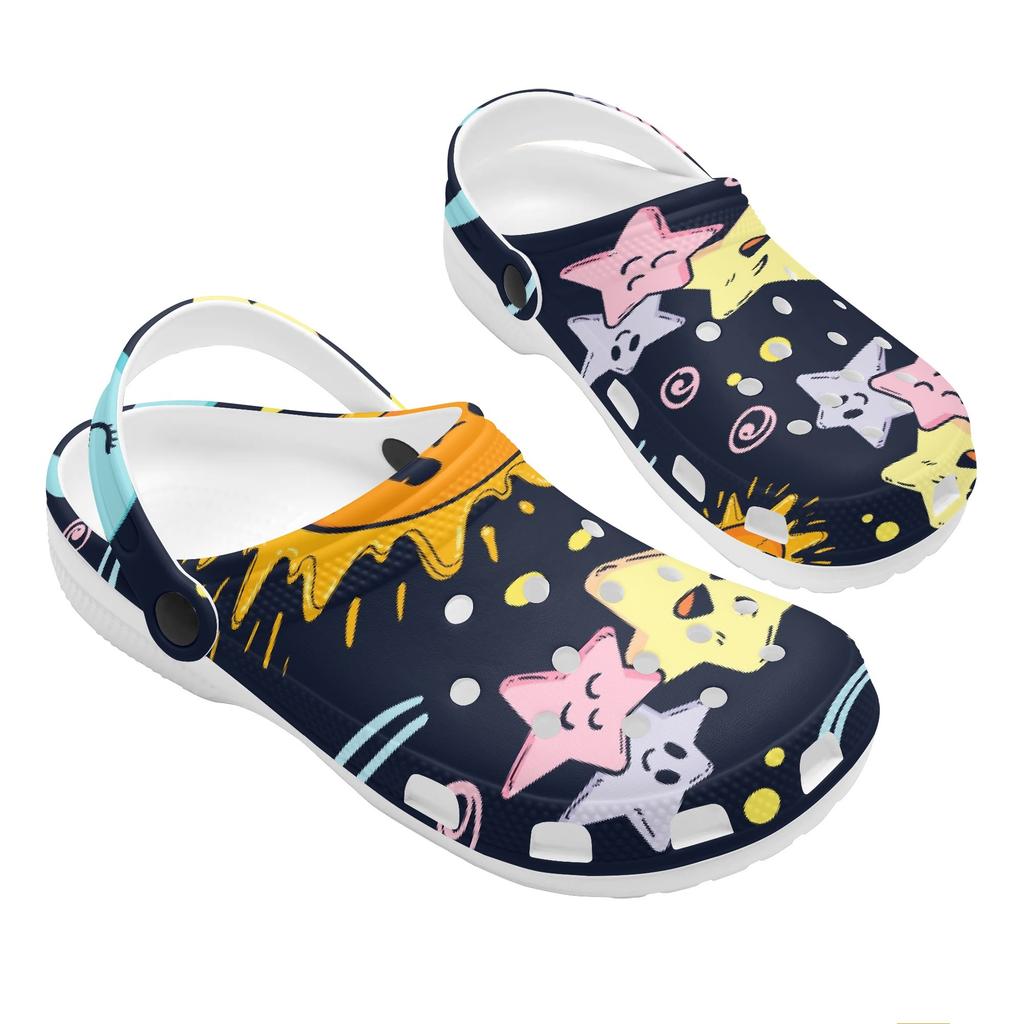 Trendy Printed EVA Clogs Sandals Women Men Ventilated Breathable Slip On Casual Slippers Soft Sole Summer Shoes Daily Comfort Wear