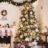 30 adet 6 cm Altın Beyaz Noel Topları Süsü Noel Ağacı Asılı Kolye Navidad Yeni Yıl Ev Partisi Dekorasyonu Festival Malzemeleri