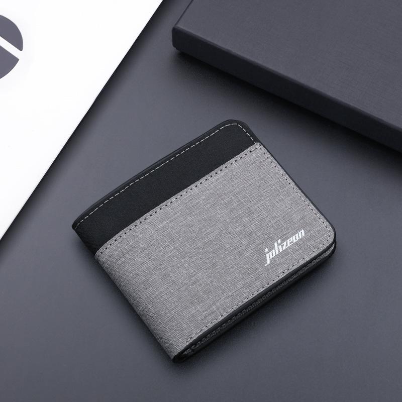 Men Wallet Black/blue/gray Card Holder Wallet Male Money Bag ID/photo/bank Holder Short Purse Credit Card Case Bag