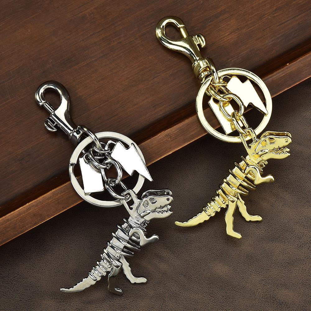 Dinosaurier Schlüsselanhänger Skelett Metall Schlüsselanhänger Mit Bunter Oberfläche Für Den Täglichen Gebrauch