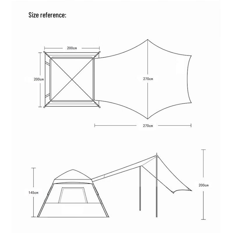 KIYERSY Venice 2-in-1 Canopy Tent