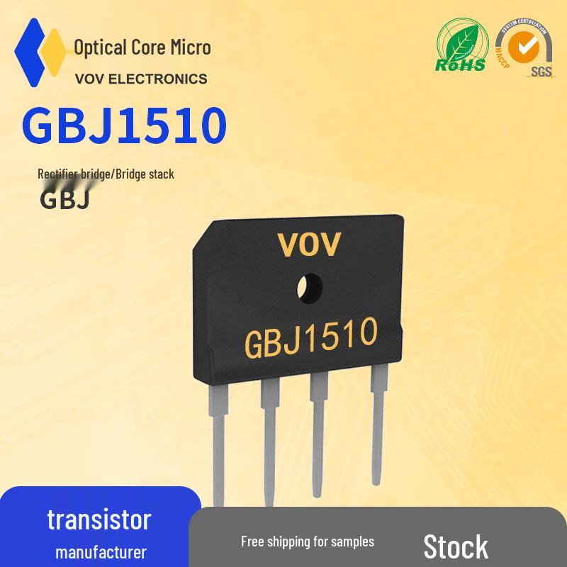 15A 1000V GBJ1510 Bridge Rectifier Diode, Through-hole