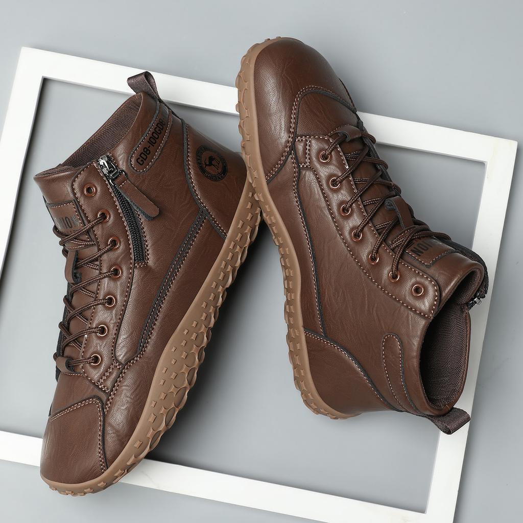 TUINANLE Herren-Knöchelboots für draußen Minimalistische Wanderschuhe Weite Zehenpartie Barfußschuhe Paar-Geh-Sneaker