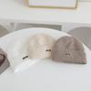 Pattern Labeling Knitted Hat Women's Autumn and Winter New Warm and Cold Hat Face Promoting Small Ear Protection Hat