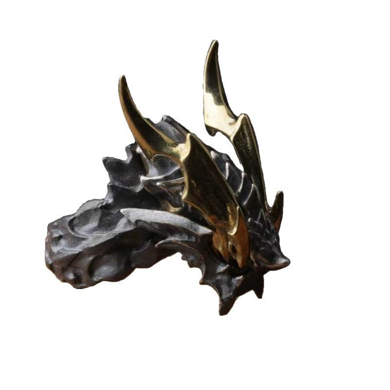 Year of the Dragon New Retro Evil Dragon Open Men's Goth Accessory Ring