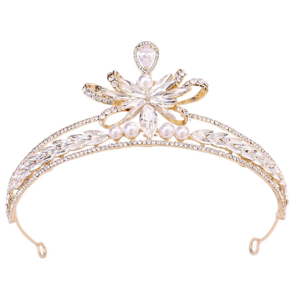 Glittering Rhinestone Bridal Crown Hair Accessories Queen Tiara For Masquerade Ball Banquet Cosplay Women
