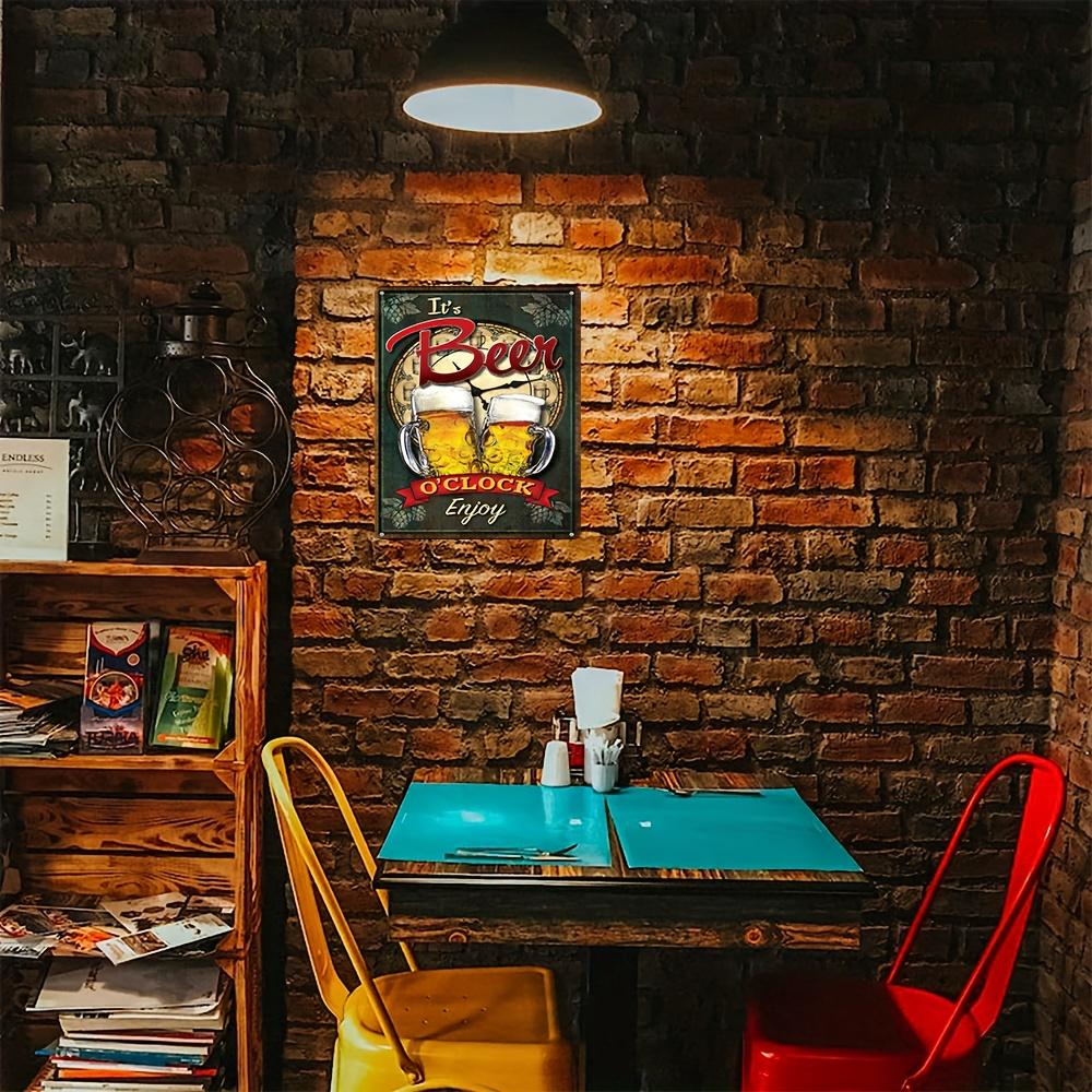 1шт "Час пити пиво, насолоджуватися" металева жерстяна табличка (8''x12''/20см*30см), Урожай знак Декоративне мистецтво стіни, декор стін
