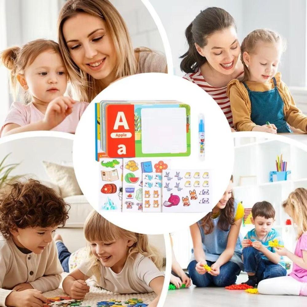 with Pen Kids Sticker Book 26 Alphabet Water Coloring Cards Toy  Kindergarten Kids