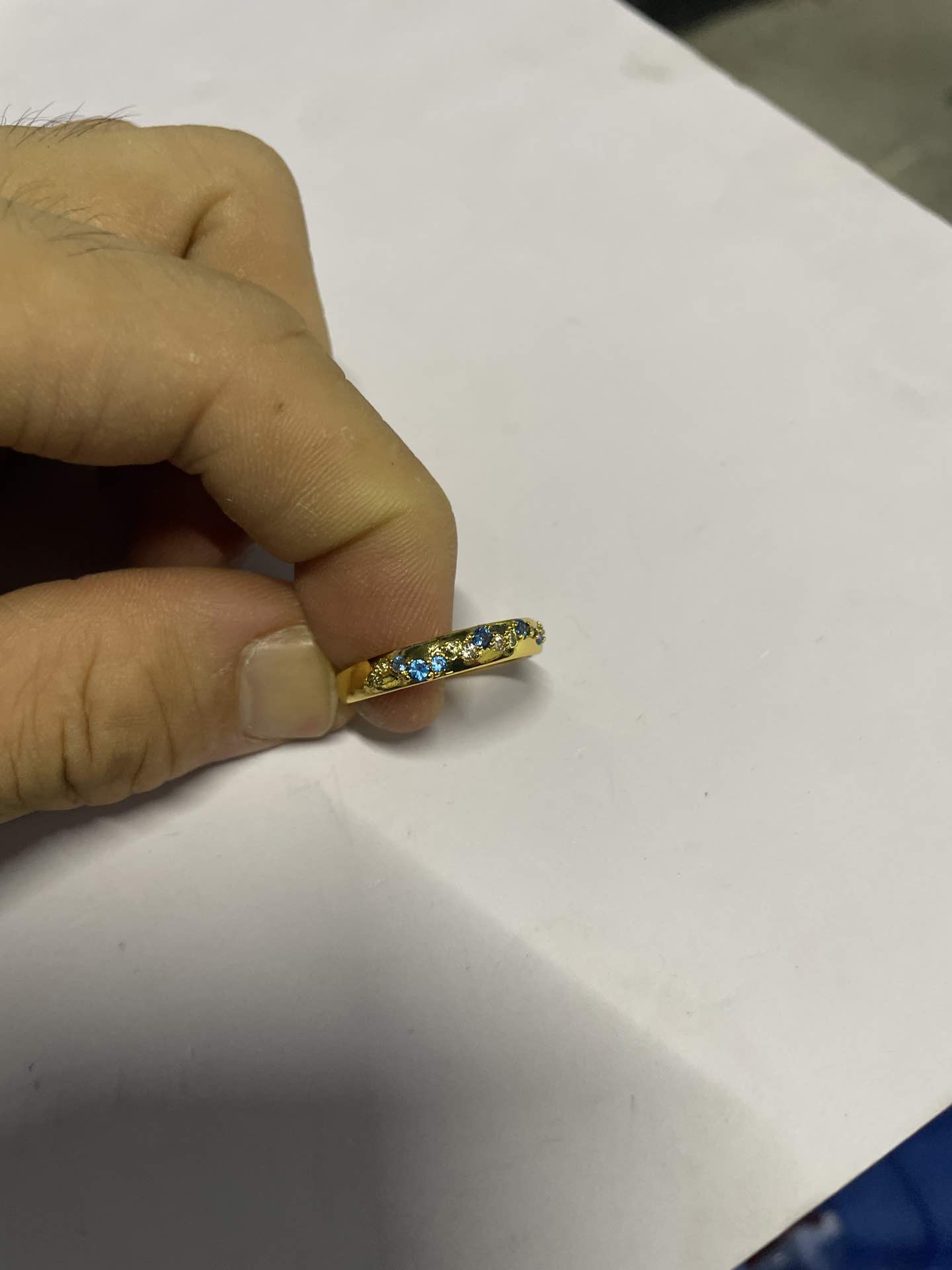 

Fashion Personality Multicolor Zircon Stone Ring Band Size 9 Durable Metal Alloy Jewelry Suitable for Everyday Wear and Special Occasions One Size