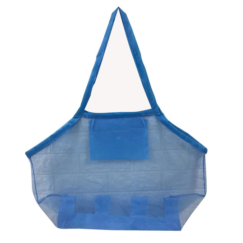 Large Capacity Mesh Beach Bag for Kids - 9 Colors, Foldable Storage for Toys & Clothes