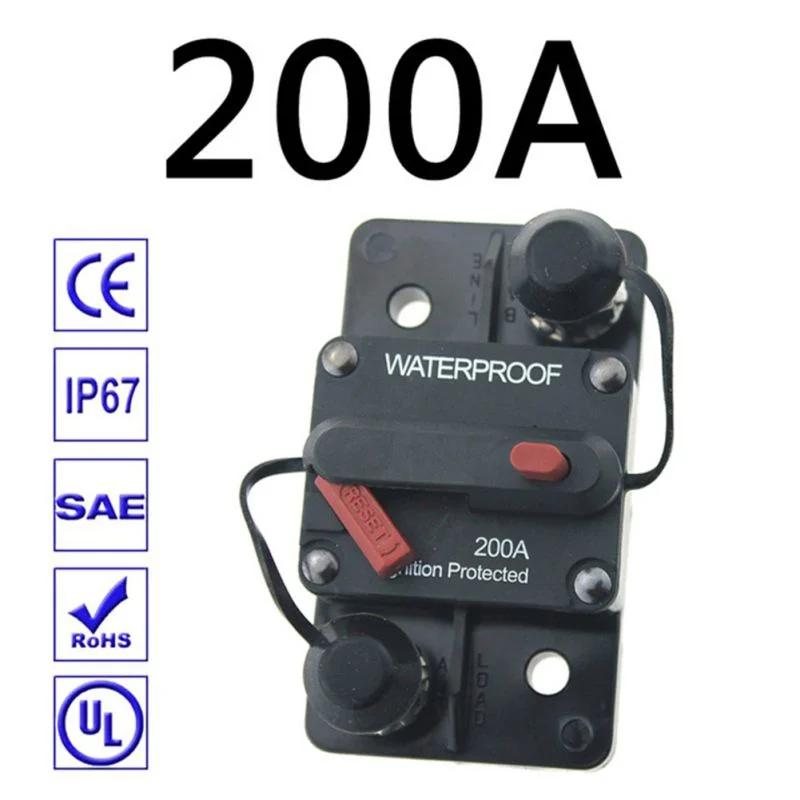 30A 40A 50A 60A 70A 80A 100A 120A 150A 200A 250A 300A AMP Interruttore Fusibile Reset 12-48V DC Auto Barca Auto Impermeabile