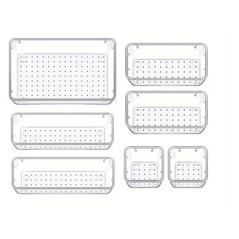 Acrylic Multi-layer Transparent Desktop Organizer with Drawers for Stationery and Makeup