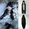 Parrucca Lunga Ondulata Riccia con Frangia Parrucche Rosa per Donne Costume Cosplay Sintetica 40 pollici Parrucca Lolita