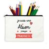 Thanks Atsem French Print Woman Makeup Wash Pouch Storage Bag Makeup Bag School Stationery Supplies Pencil Case Travel Best Gift