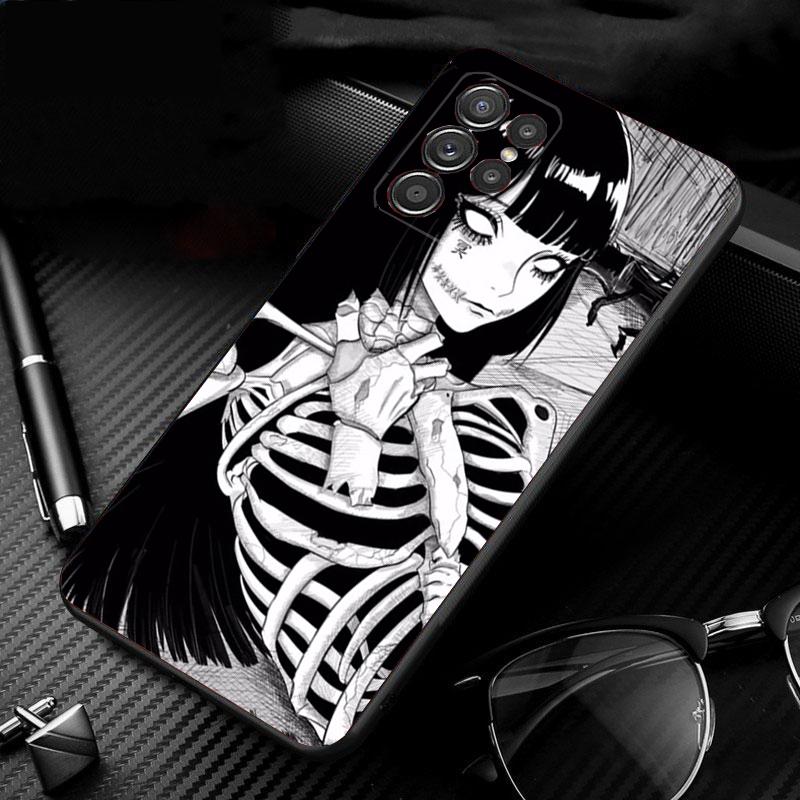 Phone Case For Samsung Galaxy S26 S25 S24 S23 S22 S21 Ultra S24 S23 S22 S21 S25 Plus S24 FE Horror Ghost Girl Art