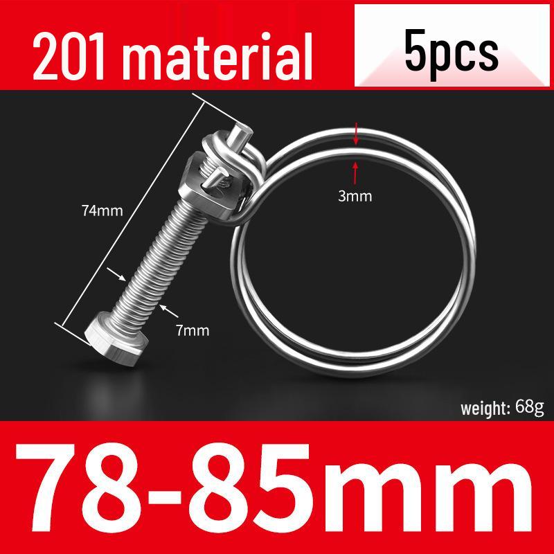 Stainless Steel Double Wire Hose and Pipe Clamp for Gas and Water Retention