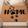 Haustierliebhaber Pfotenabdruck Fußmatte Home Sweet Home Lustiger Spruch Liebesmuster Rutschfeste Eingangsküche Fußmatte Dekorativer Hausboden Bereich Teppich