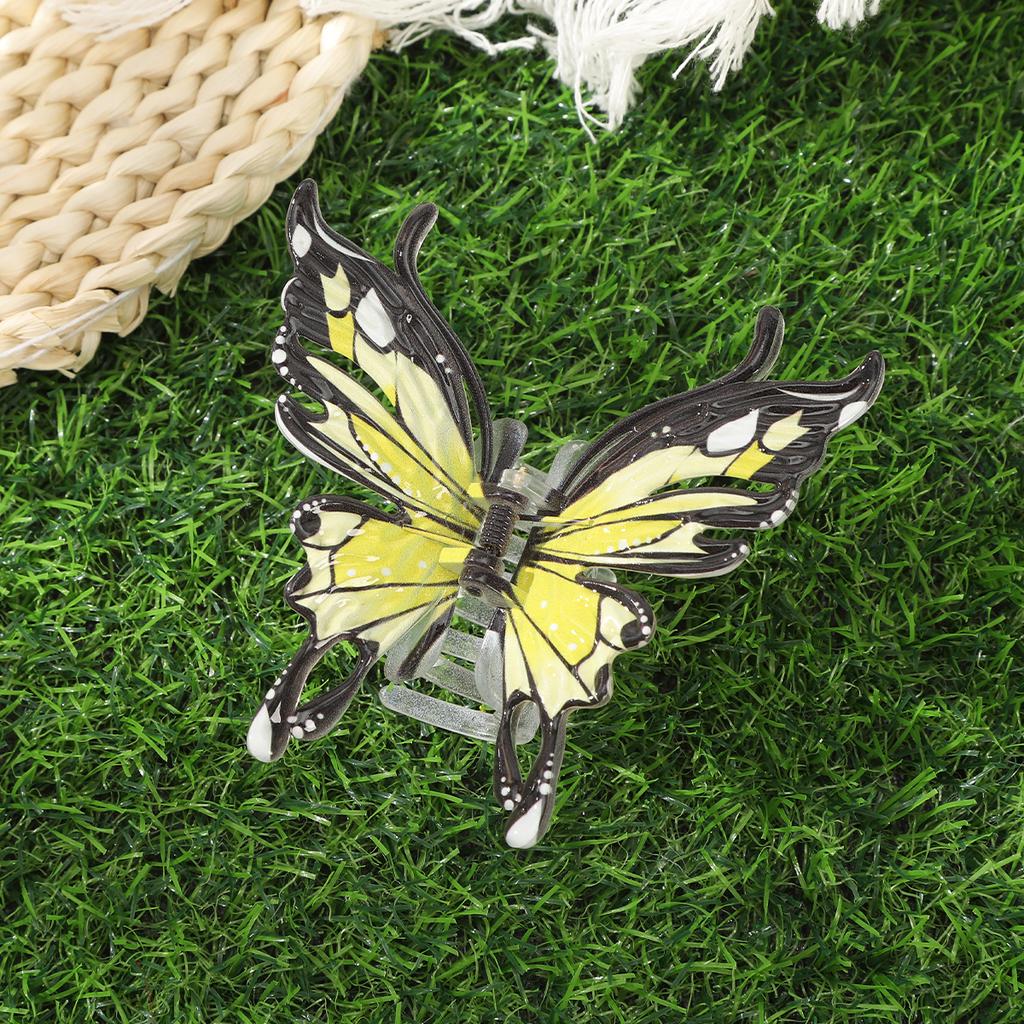 AWAYTR Vícebarevná Akrylová Sponka do Culíku s Motýlem pro Ženy Dívky Nová Gradientní Silná Sponka do Vlasů Drápek do Vlasů Vlasové Doplňky