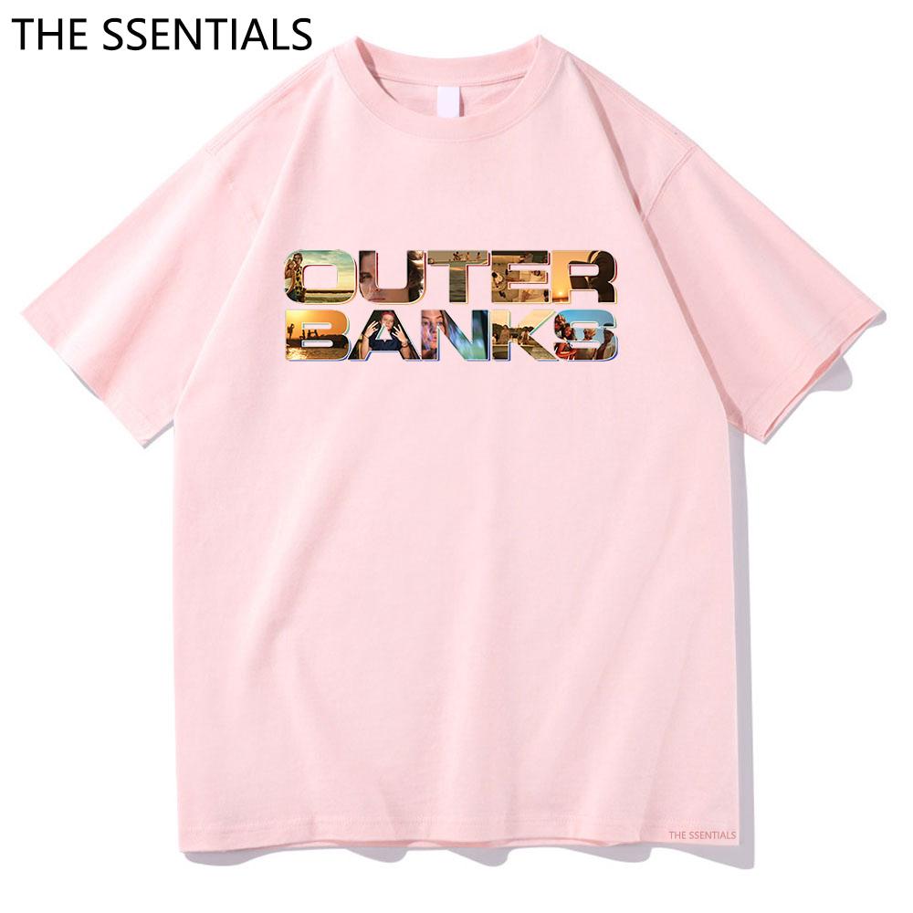 Letter Print Outer Banks T Shirt Unisex  Harajuku Aesthetic Graphic Pogue Life Tshirts Unisex John B JJ Maybank Cotton Tees Shirts