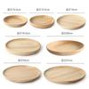 Farfurie japoneza din lemn pentru desert rotunda lac natural fara ceara farfurie gustare cu fructe Accesorii pentru bucatarie de casa Vesela si farfurii