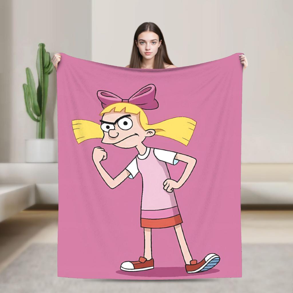 Manta do Hey Arnold Qualidade Macia Manta de Desenho Animado Inverno Crianças Adulto Sofá Cadeira Sofá Cama Colcha Gráfica