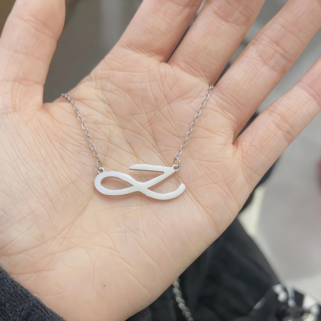 BTS JUNG KOOK Handschriftliche Unterschrift Gleicher Stil Armband, Halskette Necklace gray