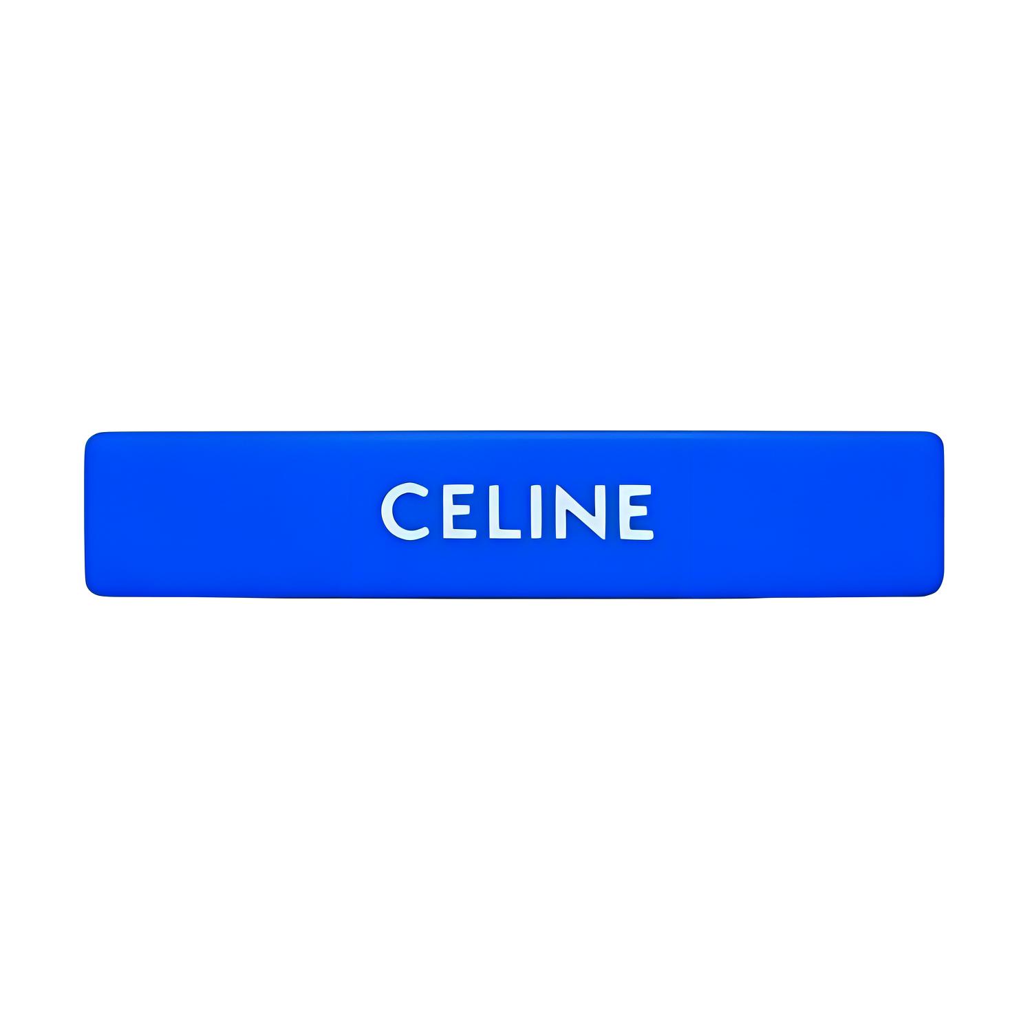 

Celine Logo Acetate Hair Clip Women Hair Accessories Blue 46Z156CTS07RT F,Blue