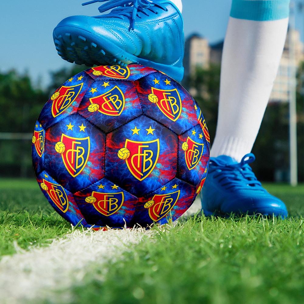 FC Basel 1893 Pallone da Calcetto Indoor Taglia 5 Colorato Per Tutte le Età Cucito a Macchina PVC Pronto per la Competizione Resistente Alta Rimbalzabilità