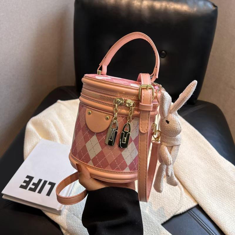 

Женская модная сумка-мессенджер High-End Texture Diamond Portable Bucket Bag