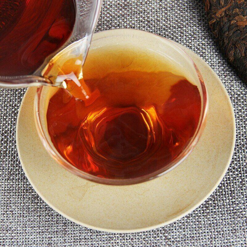 Menghai 2018 Qizi Bing Cha Shu Puer Aged Érett Puer Cake Tribute Pu Erh 357g