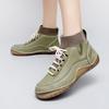 Women Hiking Shoes Driving Shoes High Top Beige Green Black Ankle Boots Casual Plus Size Outdoor Shoes